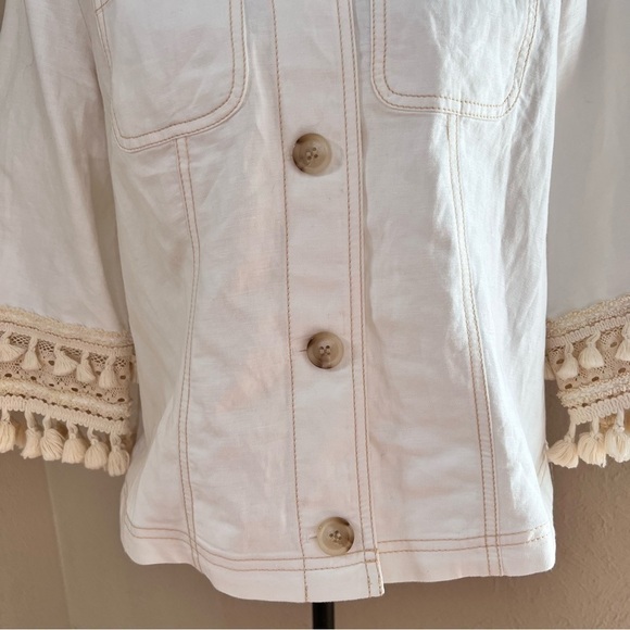 Chicos white with crochet cuffs jacket - Picture 4 of 9